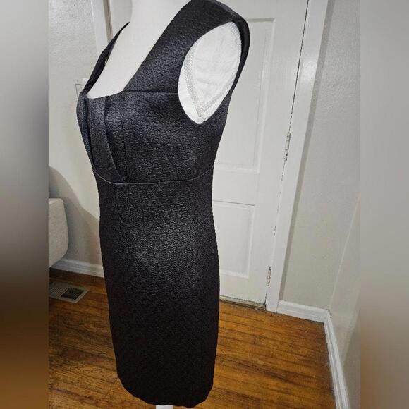 Calvin Klein Black Dress with Structured Cap Sleeves - Picture 3 of 6
